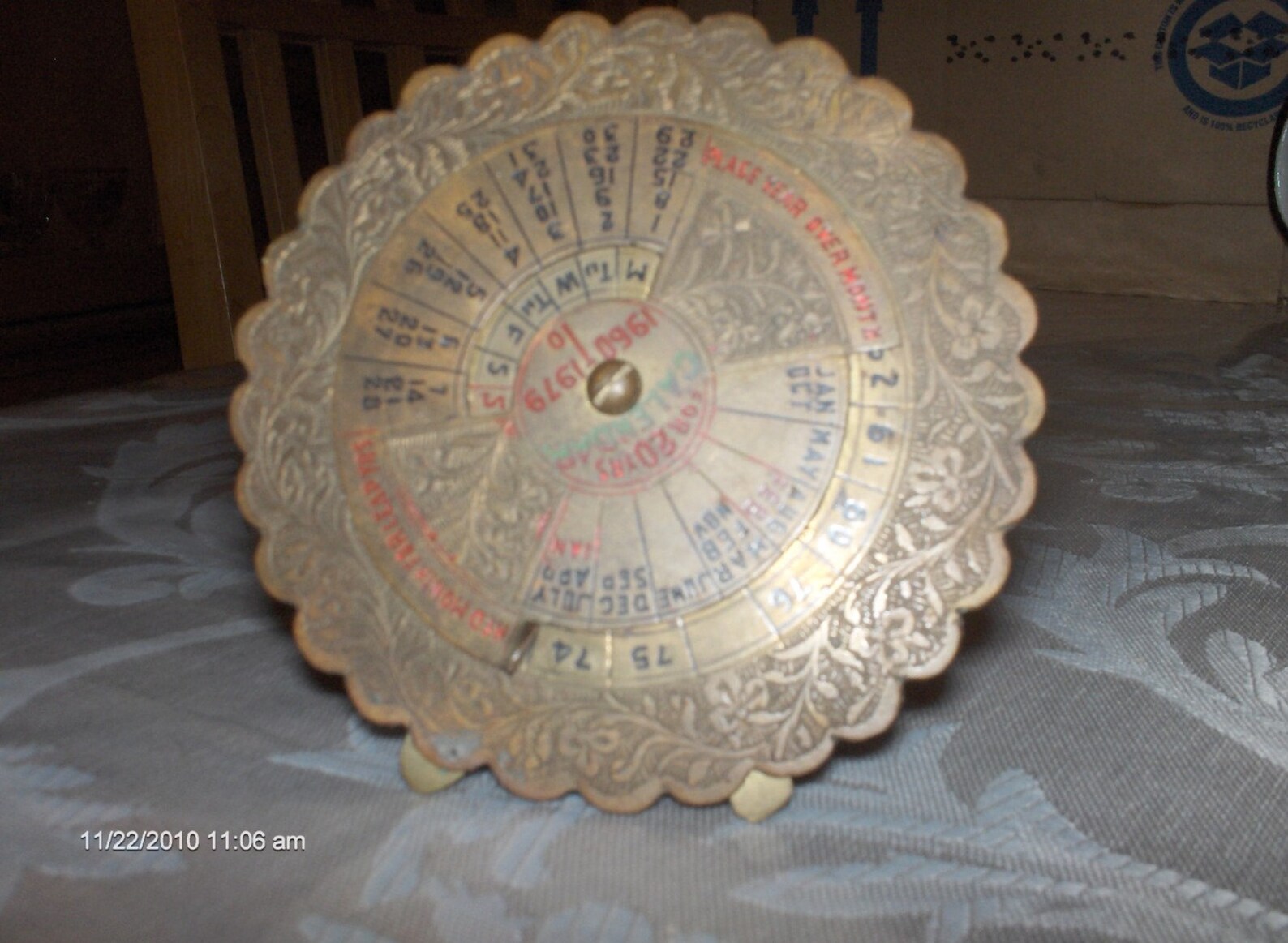 Vintage 20 Year Metal Calendar 1960 1979 Etsy