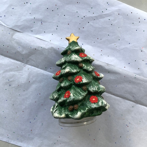 Vintage Berman & Anderson Inc. Porcelain Christmas Tree Music Box