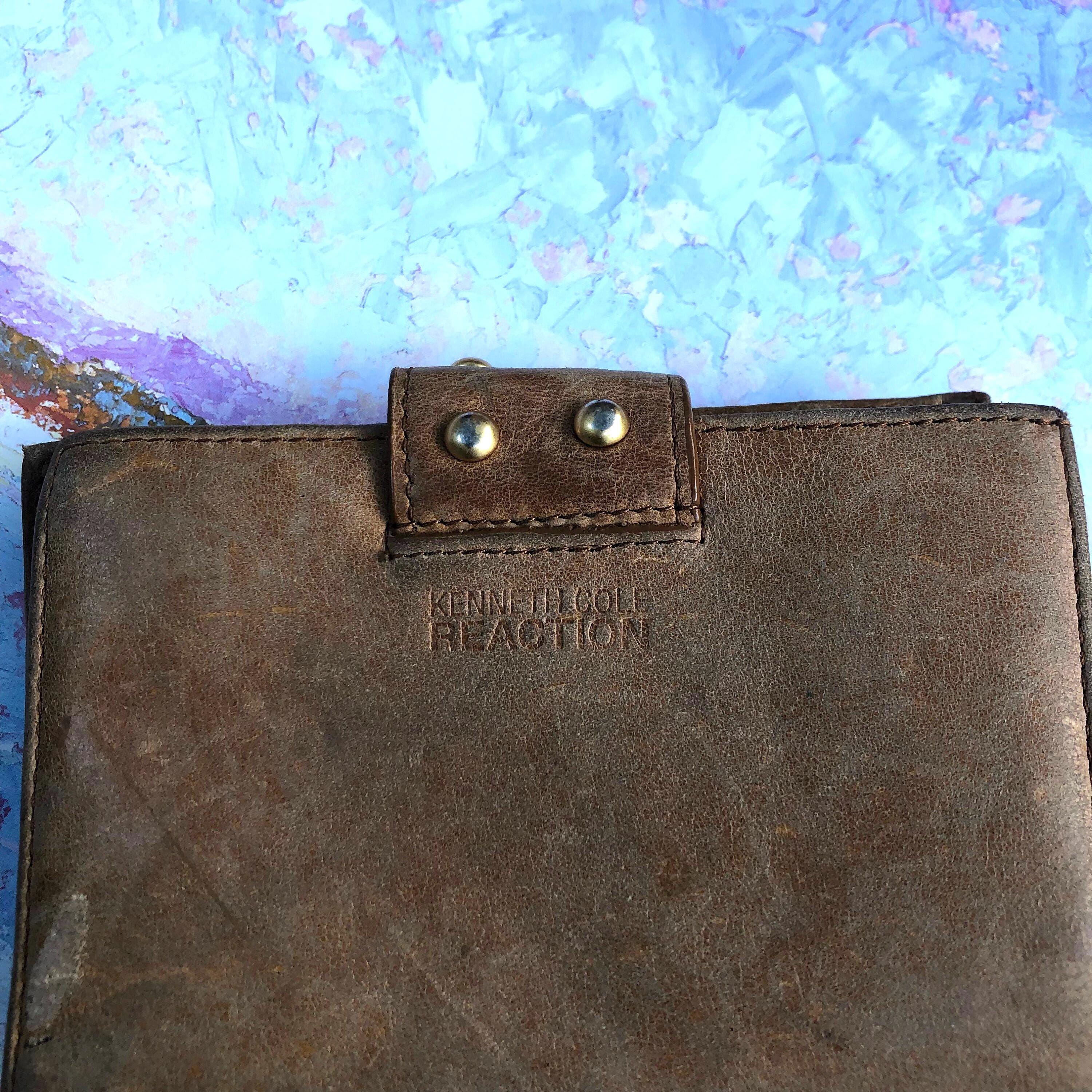 Portefeuille Homme Kenneth Cole Reaction En Cuir Marron - Occasion Bon état