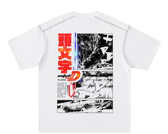 Initial D Fujiwara Tofu Shop Oversize T-Shirt | Japanese Drift Anime Streetwear Tee - Oversized Contrast-Stitched Cotton Tee