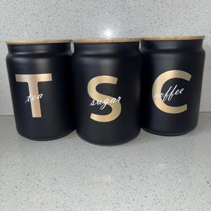Tea Sugar Coffee Cannister, Kitchen Storage, House warming gift set, Kitchen set for home