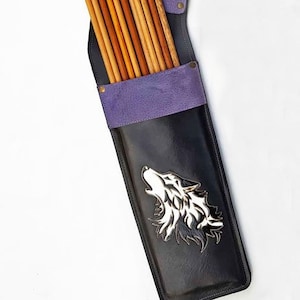 Tooled Leather Archery Field Quiver