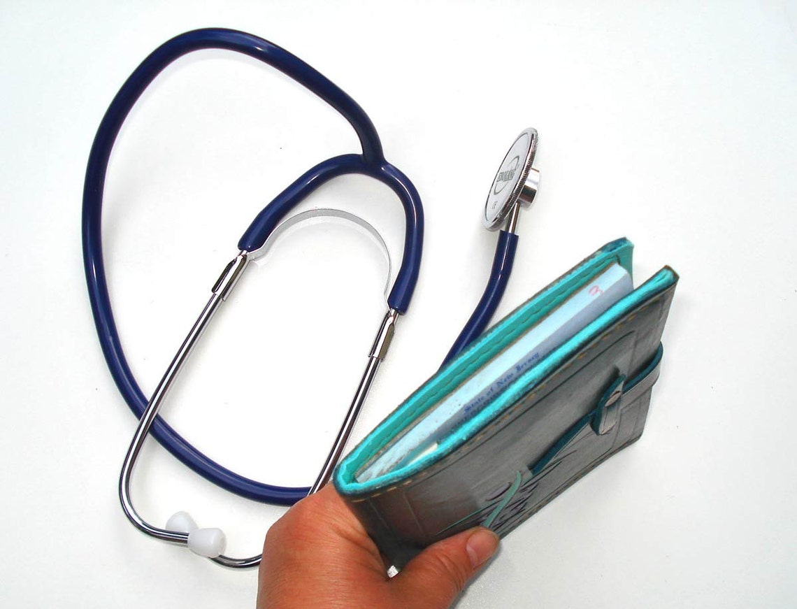 Leather Rx Cover Prescription Pad Holder for One US Size Etsy