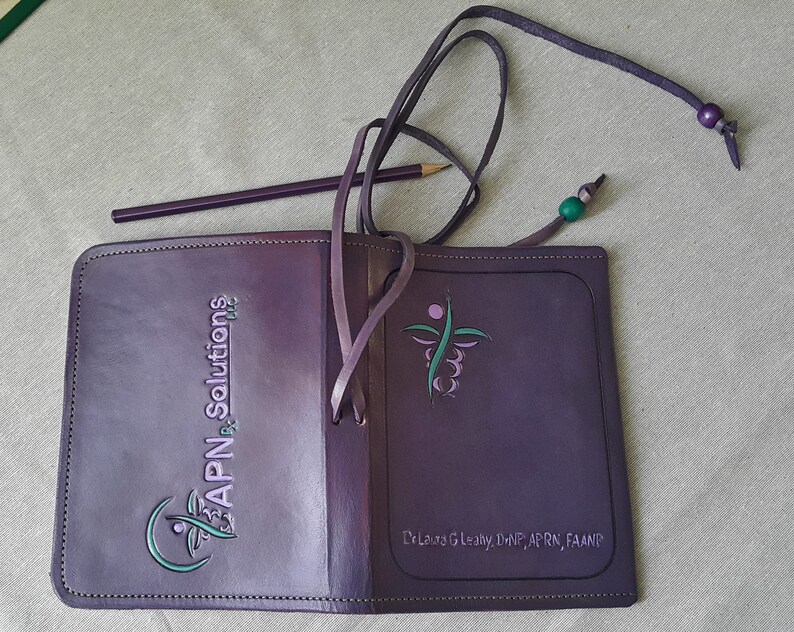 Leather Rx Cover Prescription Pad Holder for One US Size - Etsy