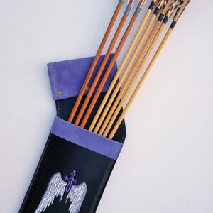 Tooled Leather Archery Field Quiver - Etsy
