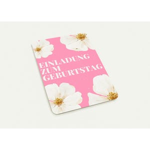 Juego de tarjetas de invitación con motivos florales: diseña tus tarjetas de cumpleaños, paquete de 10