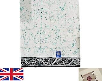 Handmade Sri Lankan Batik Sarong: 100% Cotton Beach Wrap