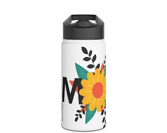 Water Bottle, Mother's Day Gift, Stainless Steel Drinking Flask, Standard Lid, personalized gifts for mom