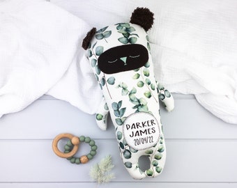 Eucalyptus Teddy Bear, Personalised Soft Toy, New Baby Gift