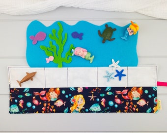 Mermaid, Toys, Playmat, Travel Toys, Mermaid Gift, Gift for Kids,