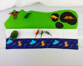 Dino, Play Mat, Travel Toys, Dinosaur Birthday, Gift for Kids,