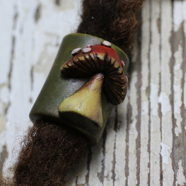 Mushroom dreadlock bead 10mm