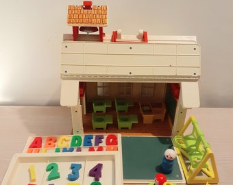 Vintage Fisher Price Little People School Set