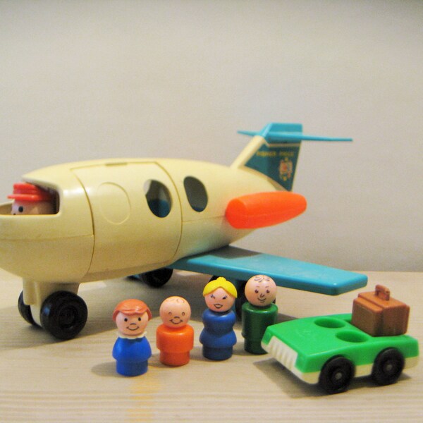 RESERVED Vintage Fisher Price Airplane with Accessories