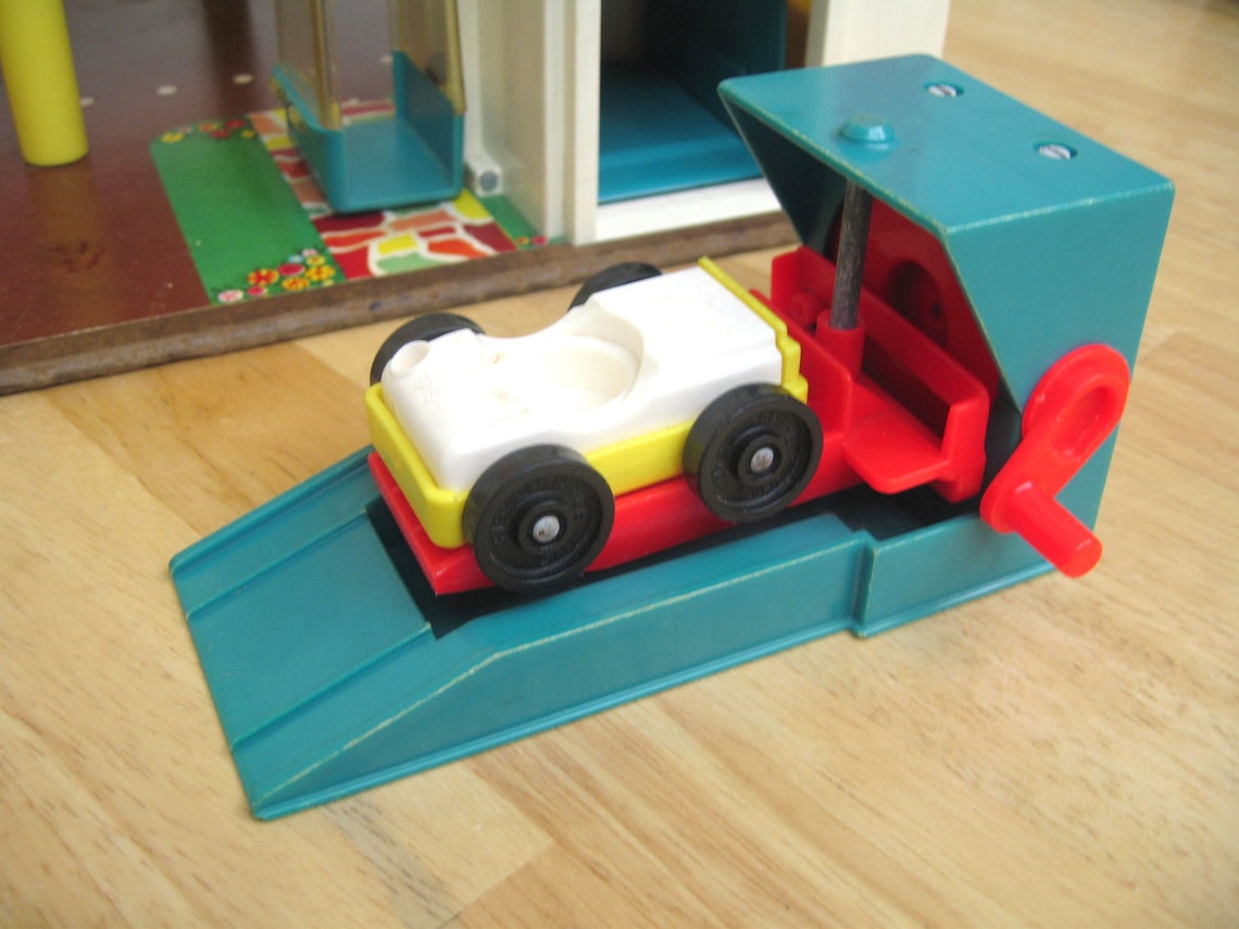 Vintage Fisher Price Garage Set Complete Etsy