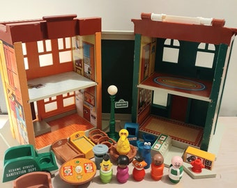 Vintage Fisher Price Sesame Street Townhouse