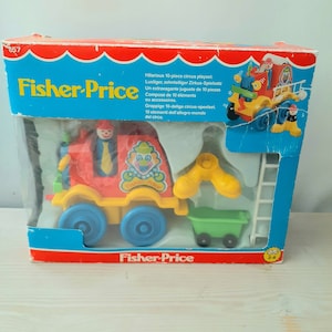 Vintage Fisher Price Crazy Clown Fire Brigade with Original Box