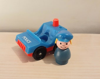 Vintage Fisher Price Police Woman and Car