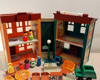 Vintage Fisher Price Sesame Street Townhouse with Box