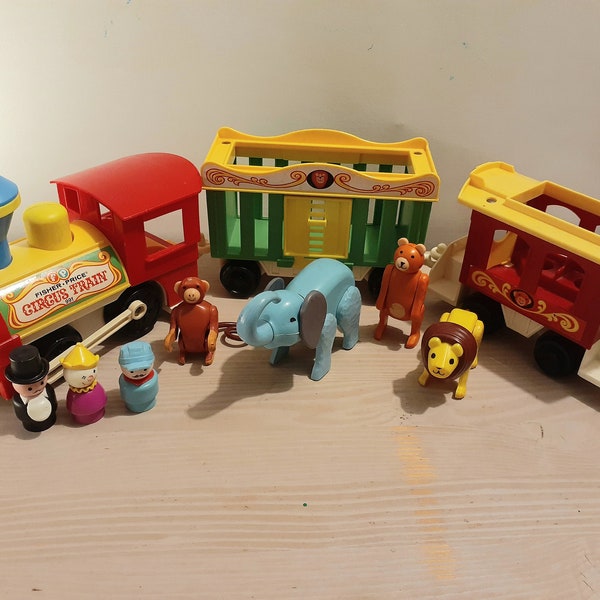 Vintage Fisher Price Circus Train - 3 Car