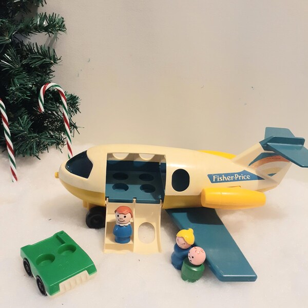 Vintage Fisher Price Airplane with Accessories