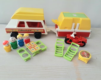 Vintage Fisher Price Pop Up Camper Set