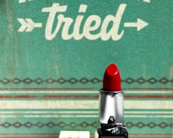 Mamma Tried Creme Lipstick: True Red Creme Lipstick, Creamy Lipstick, full-coverage Lipstick, nourishing. Paraben-free, gluten-free, cruelty