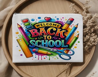Back to School Supply Pouch Bag! Pencil Zipper Bag! Gifts for Kids!