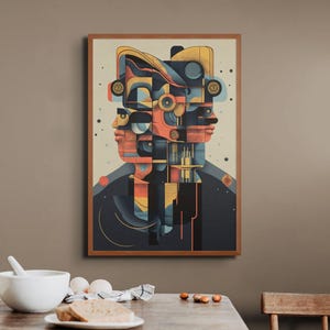 Square Face - Poster - Stampa artistica d'archivio Master's Edition - Decorazione lussuosa e sostenibile