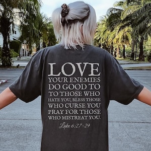 Camiseta con versículo bíblico de colores cómodos, regalo cristiano, camiseta de Jesús, camiseta de fe para mujer de moda