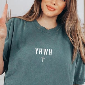 Comfort Colors® YHWH Shirt, Yahweh Exodus 3:15, Bible Verse Shirt, Hebrew name of God, Christian Shirt, Inspirational Clothing, YHWH Breathe