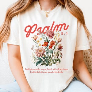 Ropa cristiana, camiseta con versículo bíblico, camiseta de fe, camiseta religiosa, camiseta de fe, ropa de calle cristiana, regalo cristiano para mujer, salmo