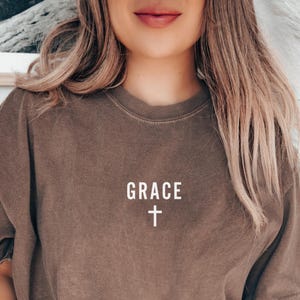 Comfort Colors Religious Shirt, Saved By Grace, Faith Shirt, Jesus Loves You Shirt, God is Good, Jesus Shirts Women, Boho Christian Shirt