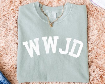 Wat zou Jezus doen troost kleuren shirt WWJD shirt religieus shirt bijbelvers God shirt Jezus houdt van mij shirt christelijk shirt Jezus is koning