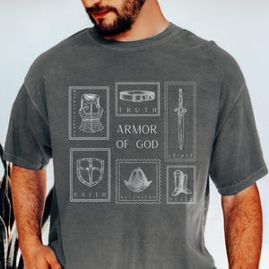 Armor of God Shirt for Men Christian Tshirt Bible Verse T-shirt Adult Baptism Gift for Christian Dad Father&#39;s Day Gift Jesus Tee Religious
