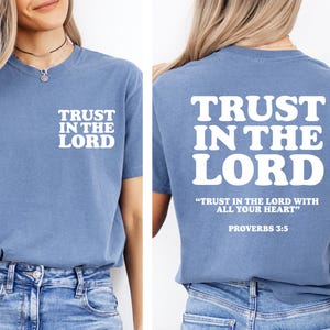 Comfort Colors Christian Retro Trust In The Lord Shirt Apparel Faith Based Christian  Bible Verse Aesthetic Clothing Trendy Merch Jesus God