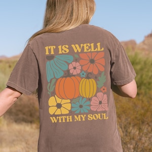 Comfort Colors Christian Fall Shirt Pumpkin Tshirt Christian Halloween T Shirt Religious Thanksgiving Tee for Women Autumn Bible Verse Top