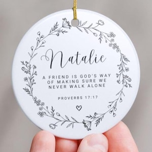 Regalo religioso Regalo para un amigo religioso Un amigo es la manera de Dios de asegurarse de que nunca caminemos solos Personalizado Cristiano Católico