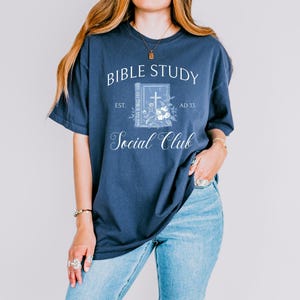 Christian Shirts for Her Bible Social Club Christian T Shirts Jesus Shirt Christian Apparel Religious Apparel Christian Gift Bible Verse