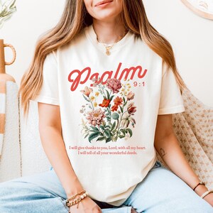 クリスチャン服、聖書の一節シャツ、信仰Tシャツ、宗教Tシャツ、信仰Tシャツ、クリスチャンストリートウェア、女性向けクリスチャンギフト、詩篇
