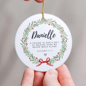 Regalo religioso Regalo para un amigo religioso Un amigo es la manera de Dios de asegurarse de que nunca caminemos solos Personalizado Cristiano Católico
