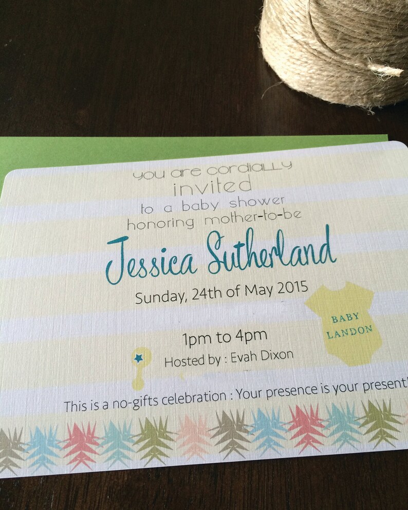 Unisex Baby Shower Invitations Set of 12 Etsy