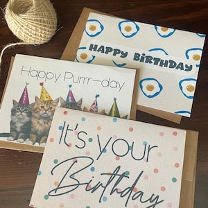 Cutsie HBD-kaarten - set van 3