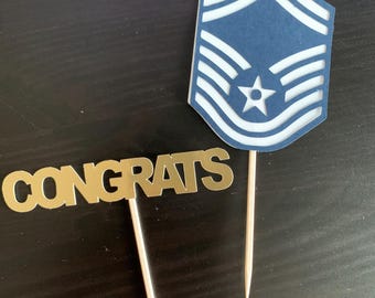 USAF enlisted cake toppers- set of 12