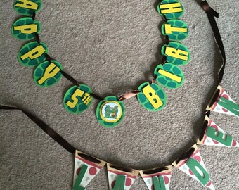 TMNT Birthday Banner with Name