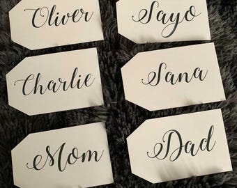 Personalized Kraft tags - set of 6