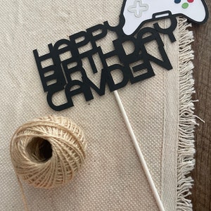 Personalized Gamer Cake Topper