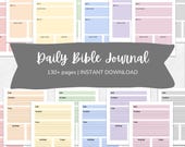 Bible Journal | Printable Prayer Journal | Daily Devotional | Digital Study Planner | Christian Gratitude Journal | Bible Verse Journal