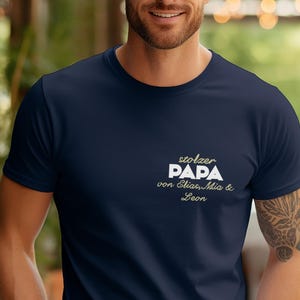 Papa T-Shirt, Hoodie oder Pullover personalisiert mit Namen von den Kindern | personalisiertes Geschenk zur Geburt | Vatertag Geschenk Papa