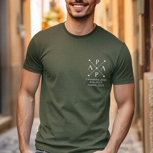 T-Shirt, Sweatshirt oder Hoodie: Papa Shirt personalisiert | personalisiert mit Namen | Geschenk Papa | Vatertagsgeschenk mit Kindernamen |